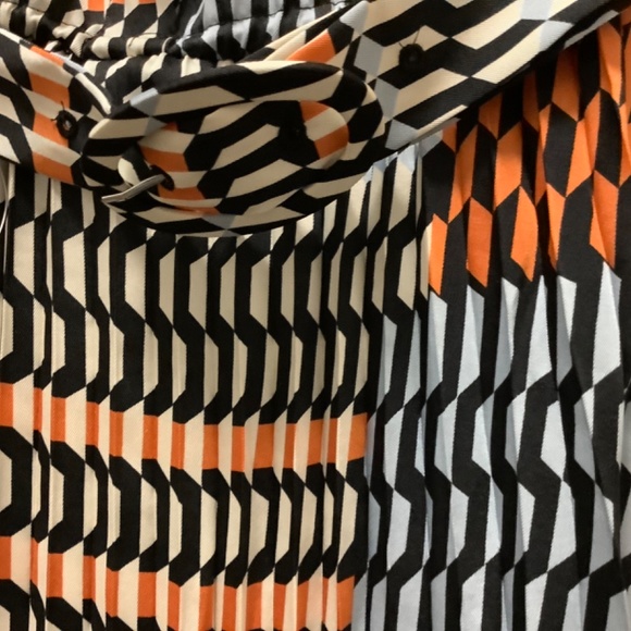 Mango Black and Orange Long Sleeve Dress - Picture 8 of 8